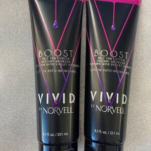 LOT OF 2 - NWT NORVELL VIVID BOOST COOL HUE VIOLET TONES COOL BROWN INSTANT TAN